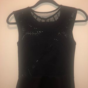 Black lace flare dress- Medium